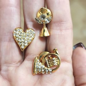 Nordstrom Jewelry Trio Of Swarovski Crystal Clutch Pins